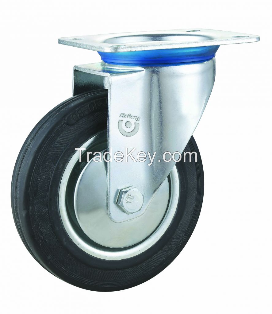 3"~8" hot sales black rubber wheel for industrial