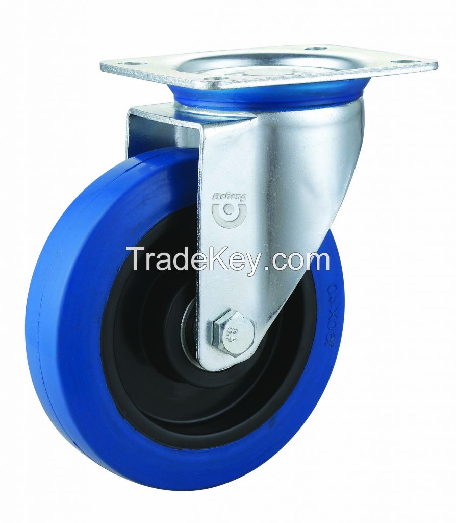 3"~8" High Quality Blue Rubber Caster Wheel