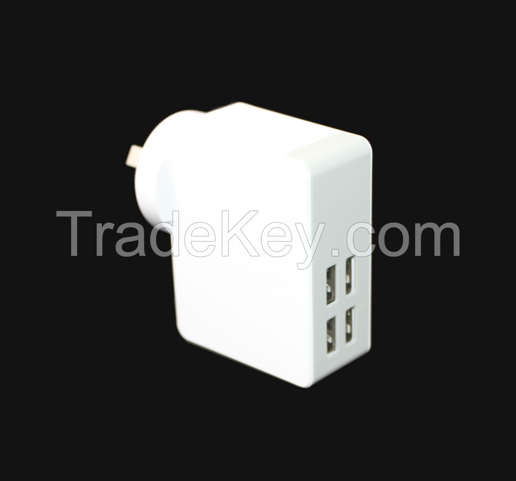 Portable 5V4.8A 4USB mobile travel charger