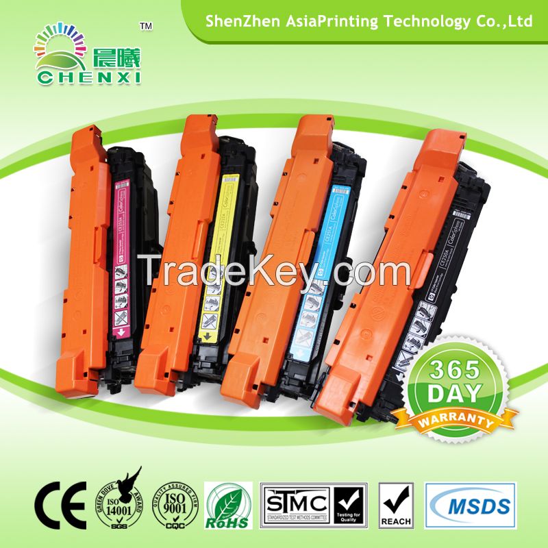 CE250 color toner cartridge supplier in china