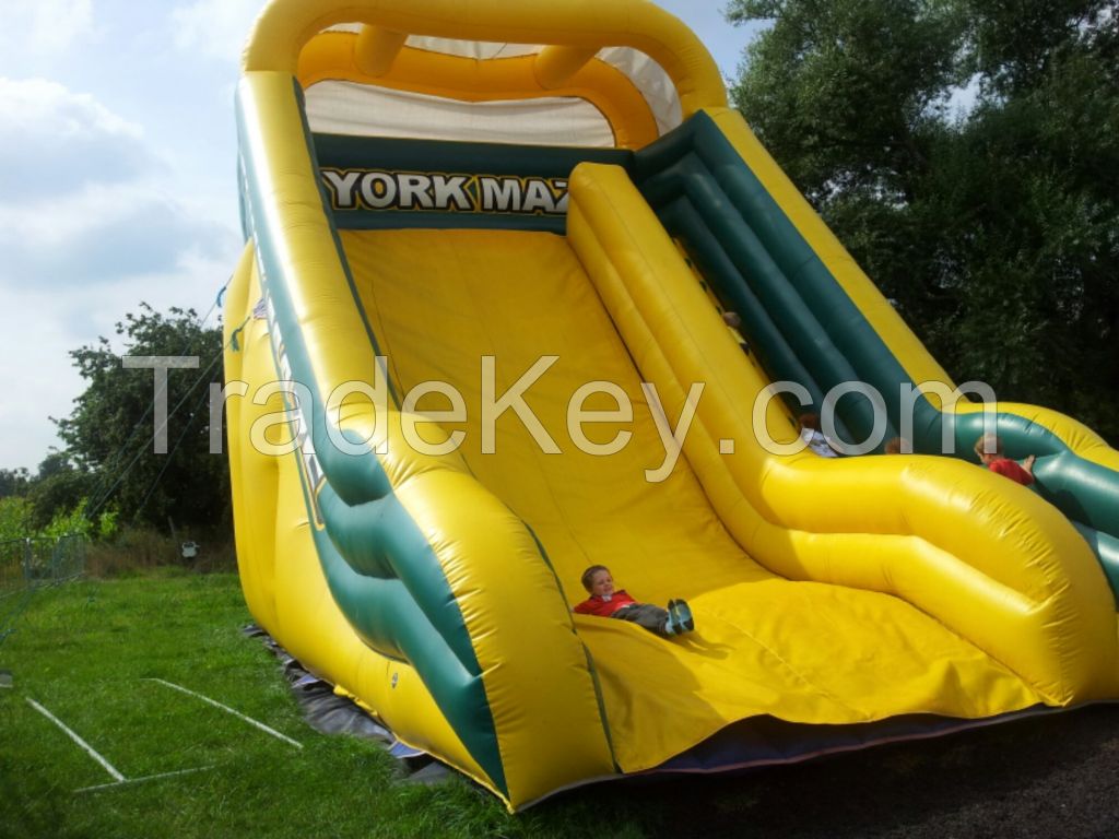 Inflatables, like slides, bouncers, combos, water games, sport games,
