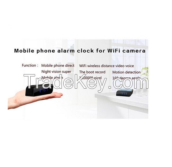 Wifi hidden camera clock P2P clock camera remote control nanny camera