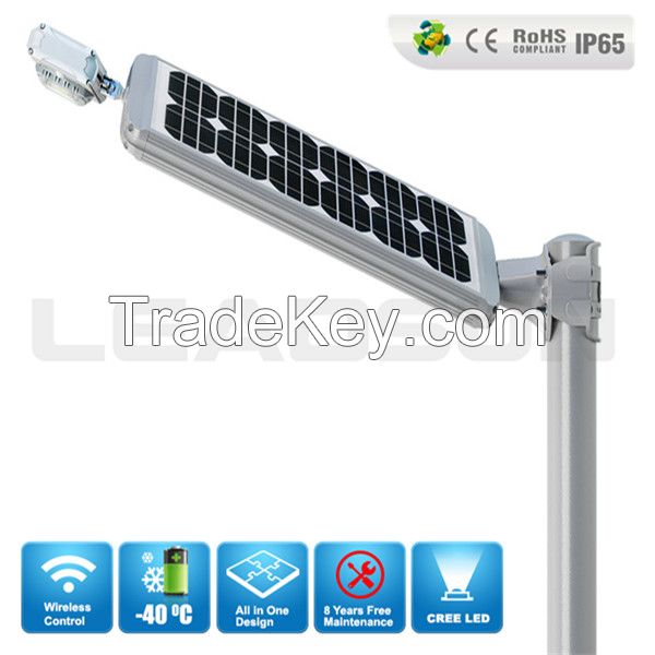 10W 20W Led swivel type aluminum alloy solar power system led outdoor all in one solar street light