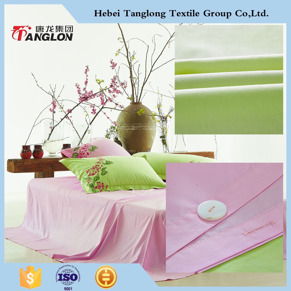 Chinese traditional designed Plain cotton embroidery 4pcs bedding set