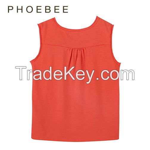 Red Sleeveless Unisex Cotton T-Shirt