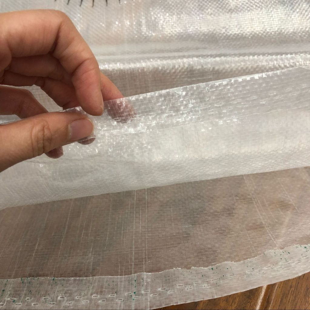 virgin clear transparent poly woven animal feed bag