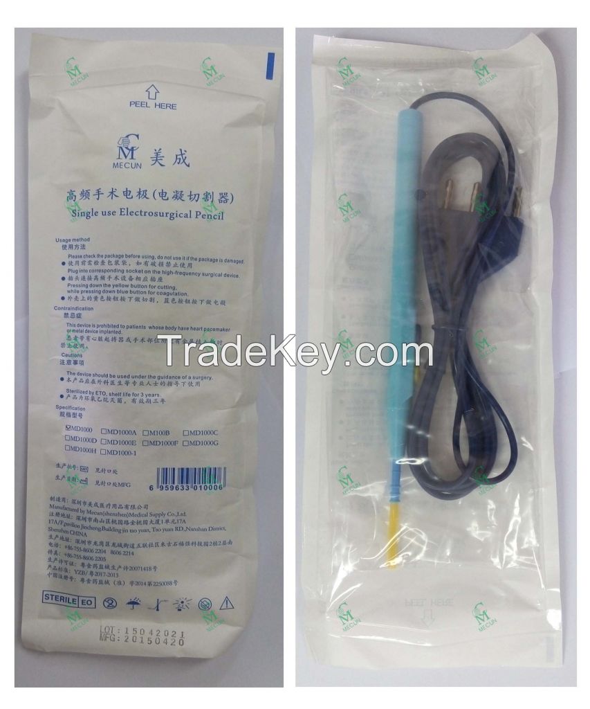 CE certificated disposable Electrosurgical pencil 