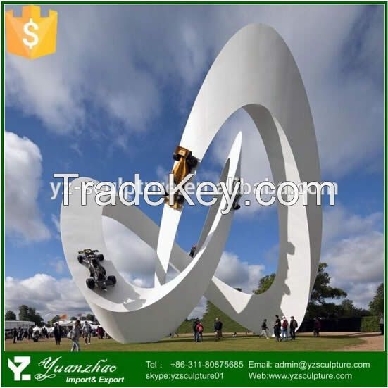 outdoor large stainless steel sculpture