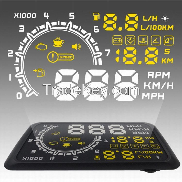 Car HUD Head Up Display System OBD II Speed Monitor Head up HUD Display hud speed display X3