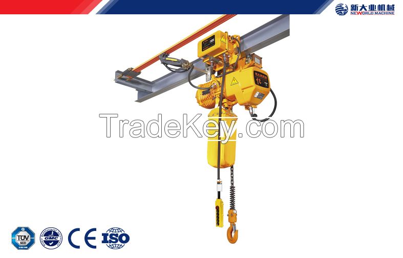 Hsy Model Chain Wire Rope Electric Hoist 1 Ton - 20 Ton Travelling Trolley For Industrial