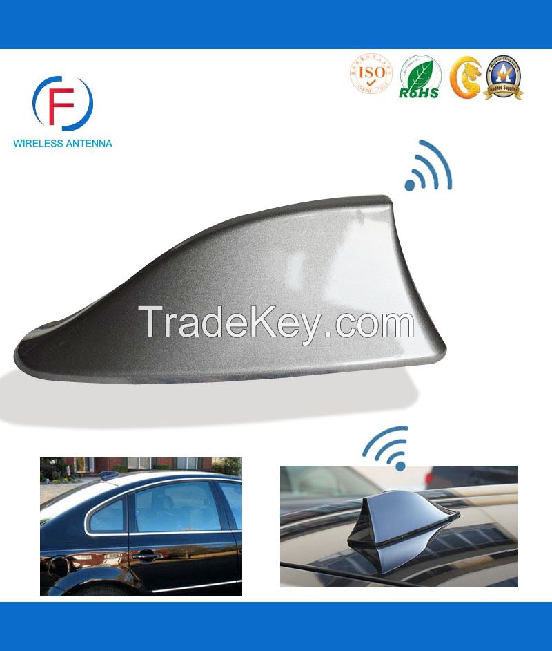 Amplified Rubber FM Radio Shark Fin Car Roof Mount Auto Antenna