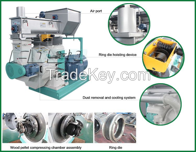 Low price biomass wood pellet press machine