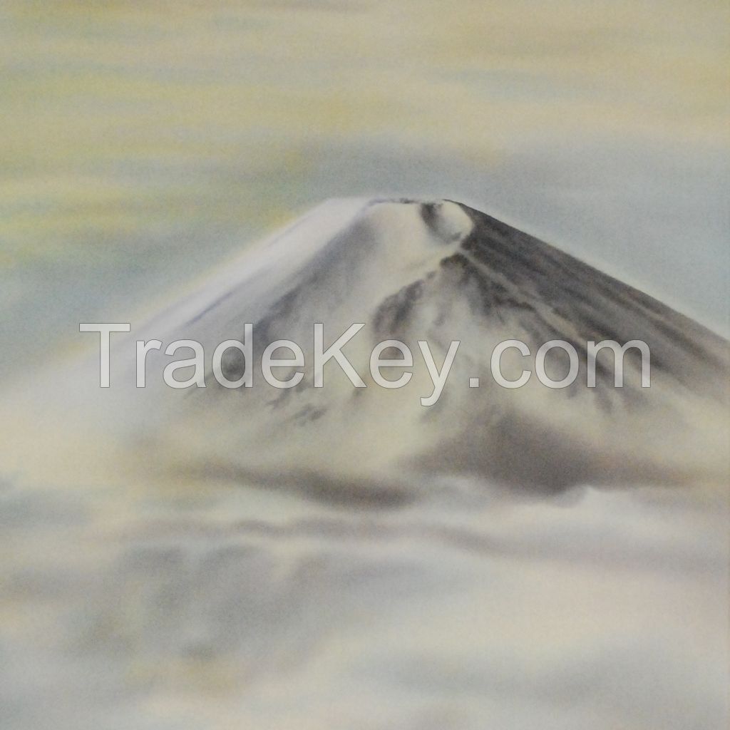 Kakejiku (Japanese hanging scroll) with Mt. Fuji painting by Shikou Hashimoto