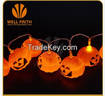 Halloween LED pumpkin flashing light string halloween decoration 