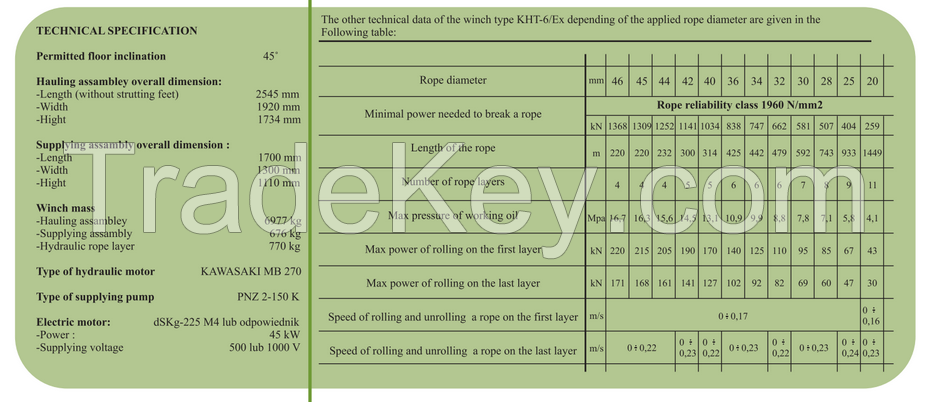 HYDRAULIC WINCH KHT-6/EX