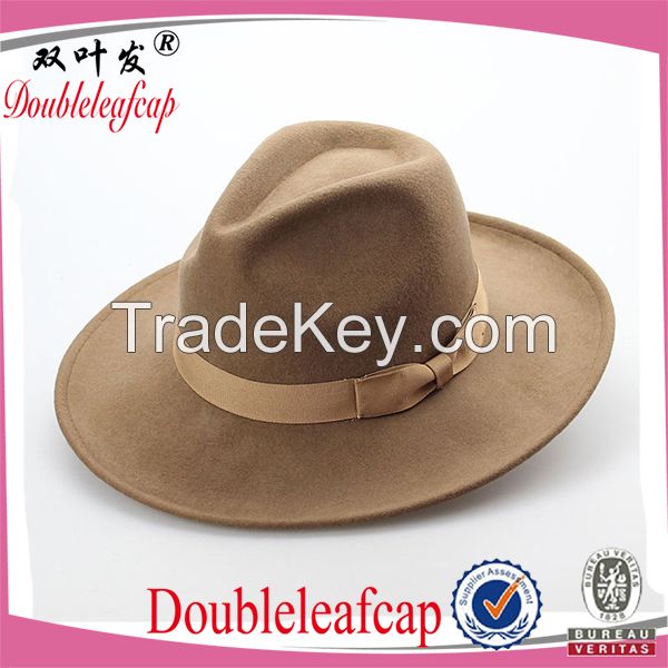 Wholesale Wide Brim Felt Hat/100% Wool Felt Hat Fashion Custom Wool Fe
