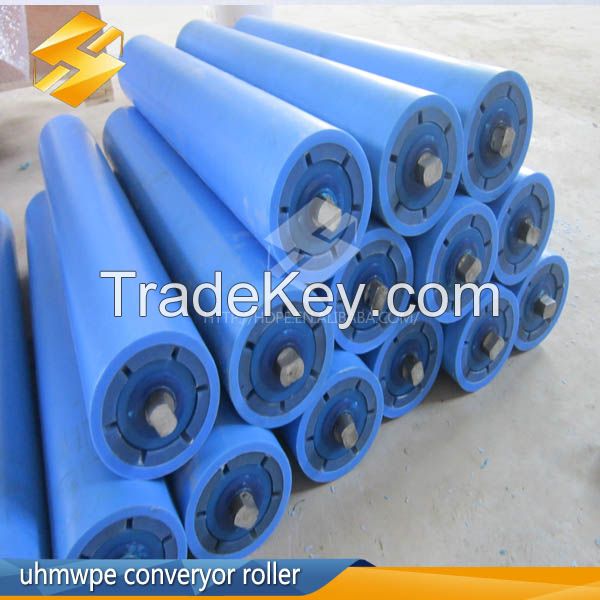 Low-friction uhmwpe belt conveyor idler rollers made in china