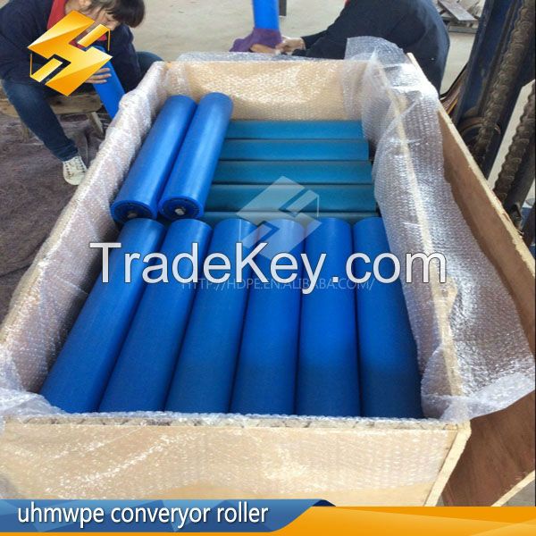 Low-friction uhmwpe belt conveyor idler rollers made in china