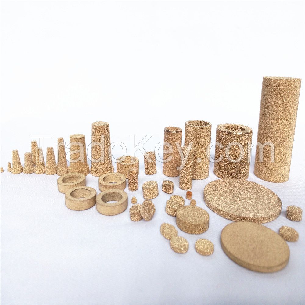 Bronze/copper/brass/stainless steel metal powder sintered filter silencer