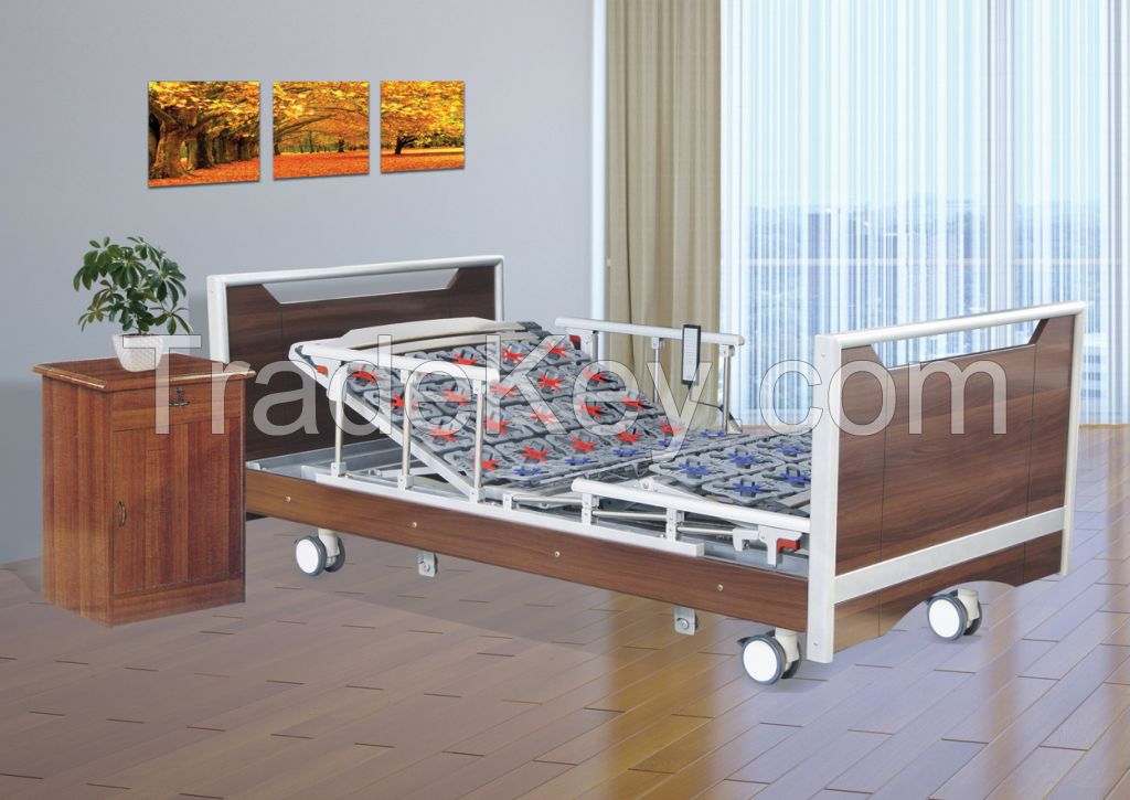 Three-function electric home care bed