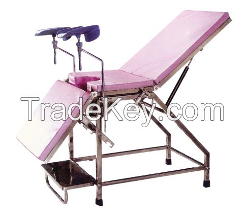 Stainless steel gynecology inspection bed