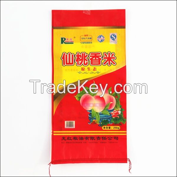 25kg 50kg grain sugar flour rice feed fertilizer laminated PP woven bag