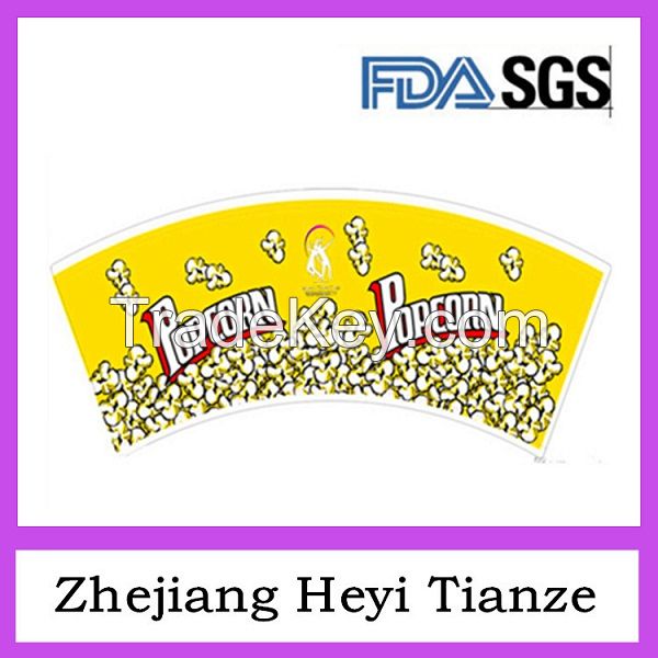 pe coated disposable paper cup fan for ice cream bowels   popcorn box