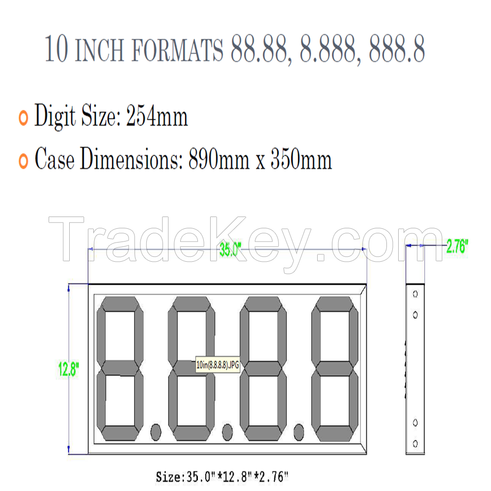 high resoultion gas station led price sign