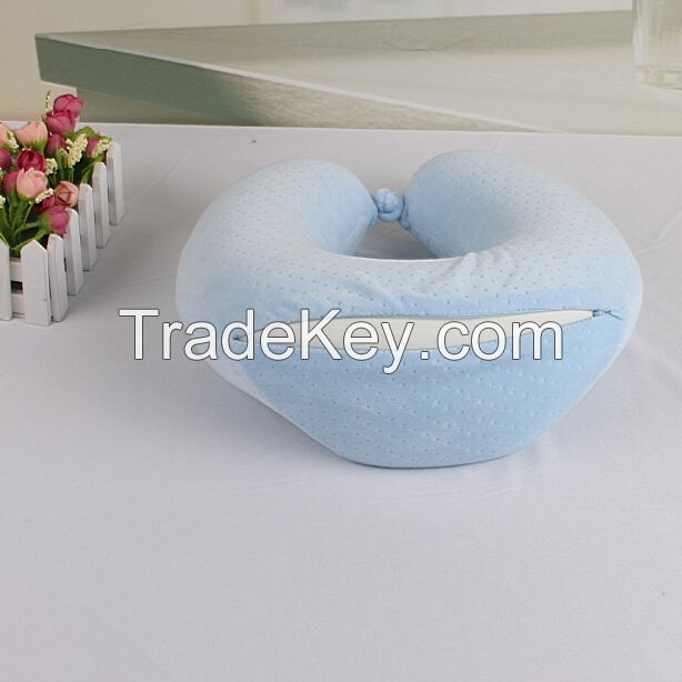 U shape memory foam pillow neck speaker pillow/inflatable pillow/funny pillow