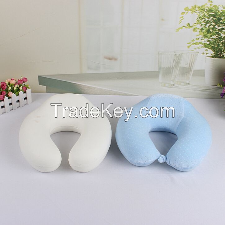 U shape memory foam pillow neck speaker pillow/inflatable pillow/funny pillow