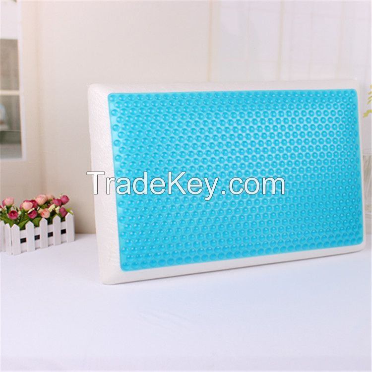 Gel memory foam pillow/cooling silicon pillow, rectangle pillow filling with memory foam