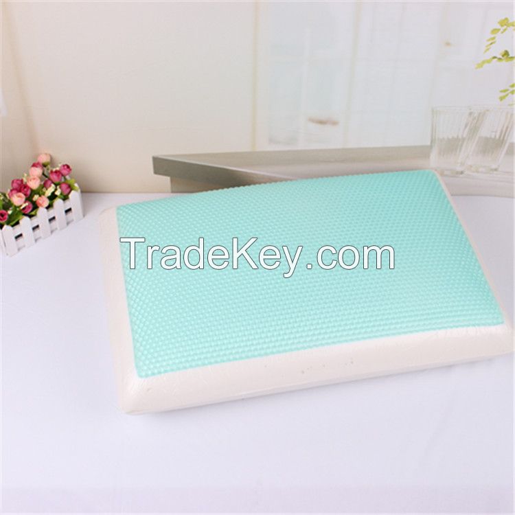 Gel memory foam pillow/cooling silicon pillow, rectangle pillow filling with memory foam