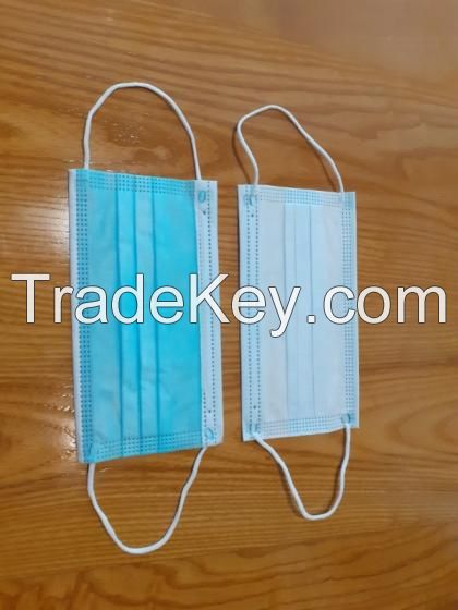 3 Ply Non-woven Earloop Disposable Surgical Medical Face Mask Protective Mask Face Mouth Mask