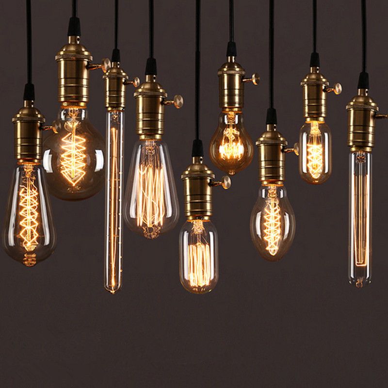 25w 40w 60w Antique Vintage Edison Light Bulb Incandescent Lamp A19 St45 St58 St64 C35 T20 T30 T45 G80 G95 G125 Retro Decorative Filament Bulb