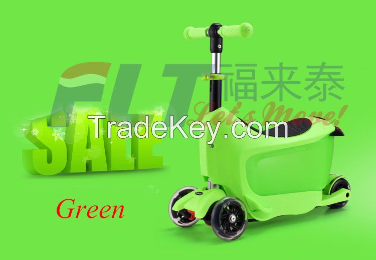 New stylish design best 3 in 1 kids scooter  with seat and container for sale