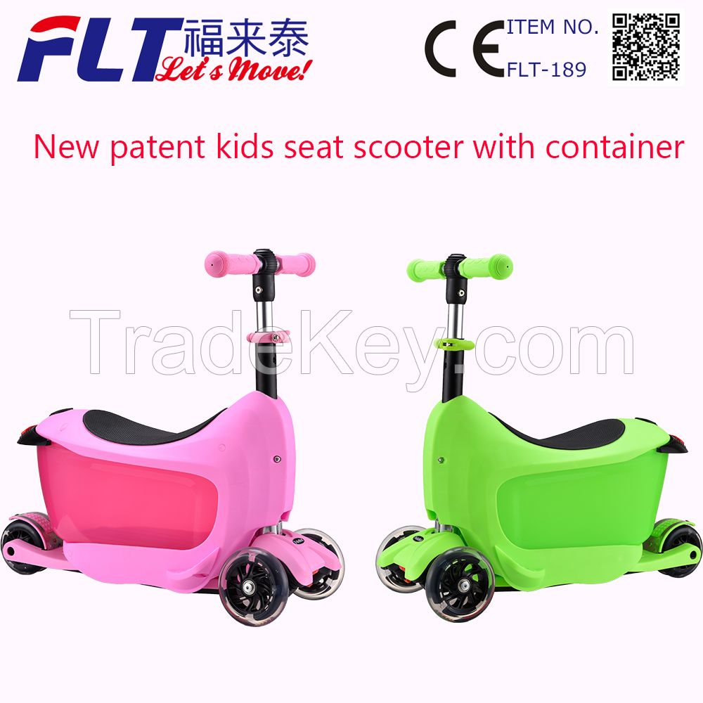 New design best kids 3 in 1 scooter with seat &amp;amp;amp;amp;storage for smart toys