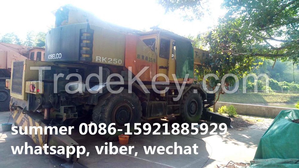 used japan 25tons kobelco p&amp;h rough terrain crane for sale in china