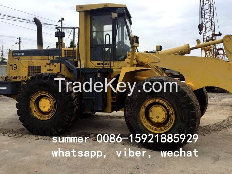 used komatsu wa470-3 wheel loder in cheap price, used loader for sale in china