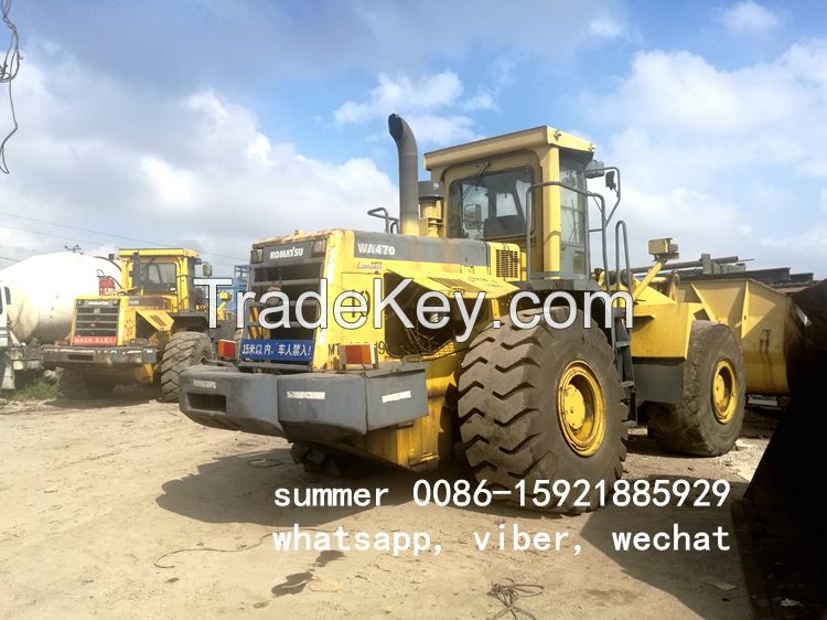 used komatsu wa470-3 wheel loder in cheap price, used loader for sale in china