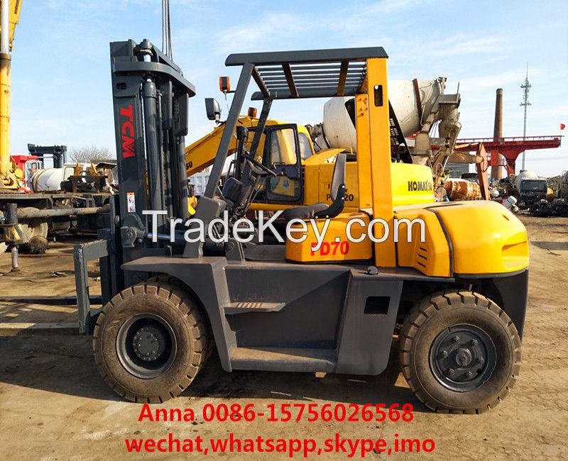 Japan original used TCM forklift 7ton FD70 for sale