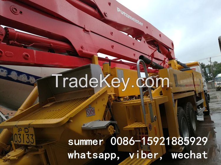 used 37m putzmeister-isuzu concrete pump truck for sale in china
