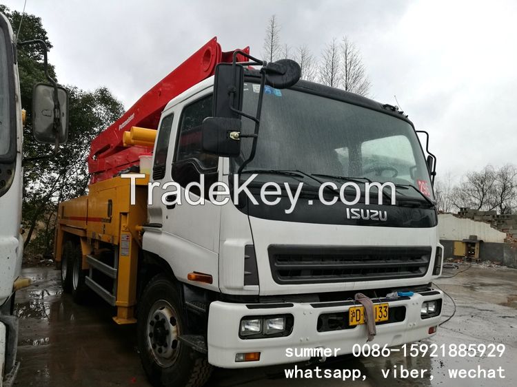 used 37m putzmeister-isuzu concrete pump truck for sale in china