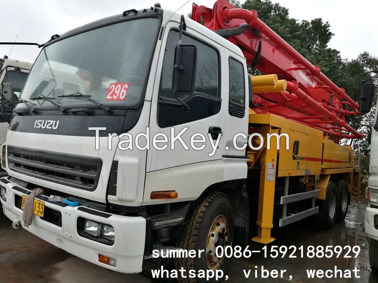 used 37m putzmeister-isuzu concrete pump truck for sale in china