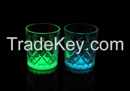 2015 wholesales luminous glass shining mugluminous mug  glass craft glassware tea cup glass bottle