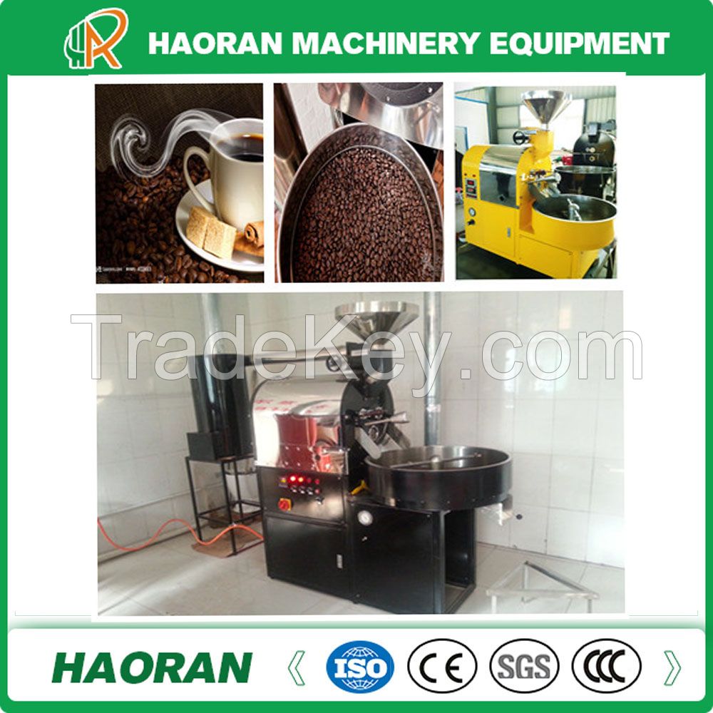 Coffee roaster with gas heating