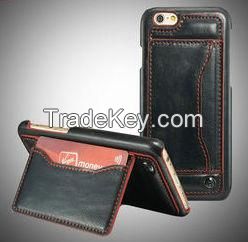 CaseMe China manufacturer Flipcover PU leather wallet case cover for iphone 6 phone accessory