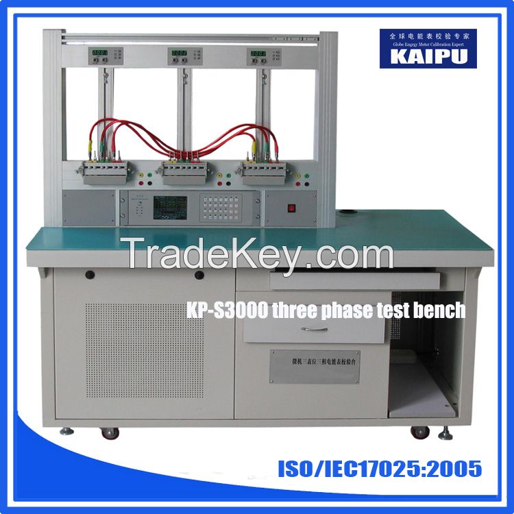 KP-S3000 three phase energy meter test calibration bench 16 position