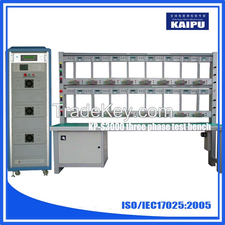 Close link three phase energy meter test calibration bench 0.05% accuacy