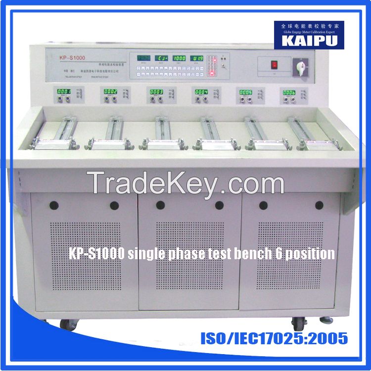 KP-S1000 single phase energy meter test calibration bench 16 position
