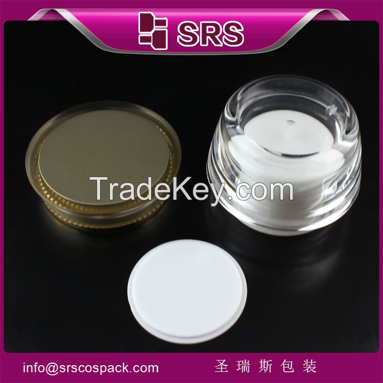 2015 SRS hot sell acrylic high recommended jars ,most popular luxury small plastic jar